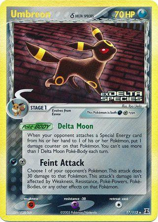 Umbreon #17 — EX Delta Species (Reverse Holo)