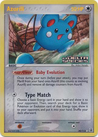 Azurill #20 — EX Delta Species (Reverse Holo)