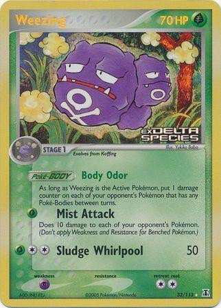 Weezing #33 — EX Delta Species (Reverse Holo)