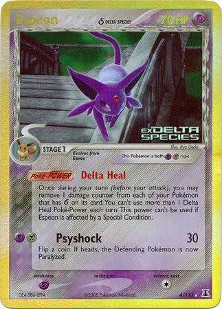 Espeon #4 — EX Delta Species (Reverse Holo)
