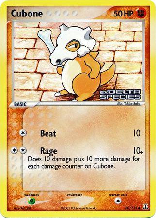 Cubone #60 — EX Delta Species (Reverse Holo)