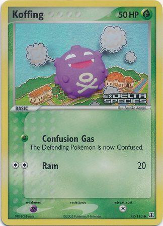 Koffing #72 — EX Delta Species (Reverse Holo)