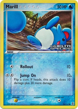 Marill #76 — EX Delta Species (Reverse Holo)