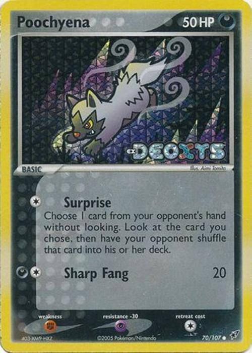 Poochyena #70 — EX Deoxys (Reverse Holo)
