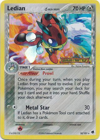 Ledian #18 — EX Dragon Frontiers (Reverse Holo)