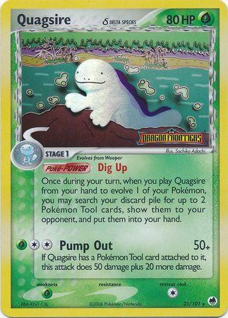 Quagsire #21 — EX Dragon Frontiers (Reverse Holo)