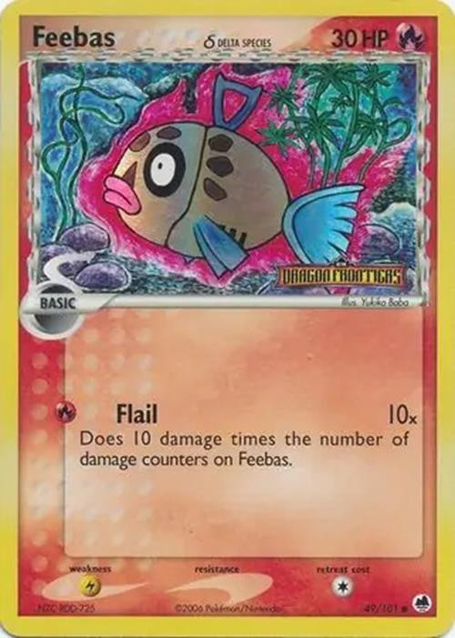 Feebas #49 — EX Dragon Frontiers (Reverse Holo)