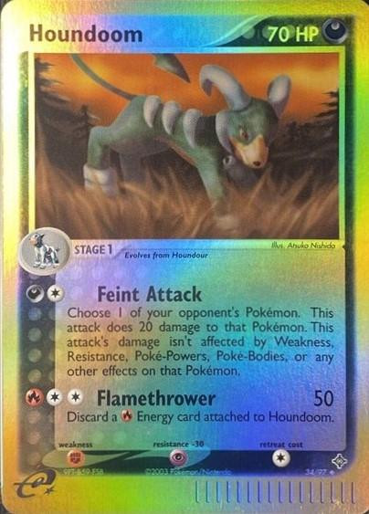 Houndoom #34 — EX Dragon (Reverse Holo)
