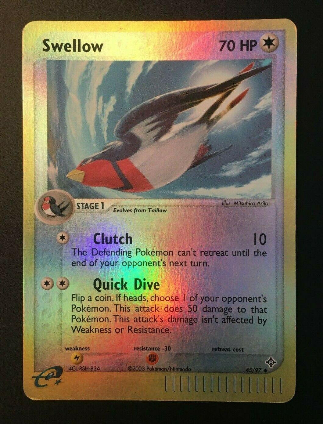 Swellow #45 — EX Dragon (Reverse Holo)
