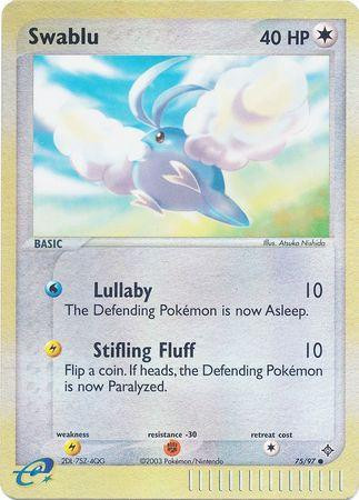 Swablu #75 — EX Dragon (Reverse Holo)