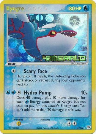 Kyogre #15 — EX Emerald (Reverse Holo)