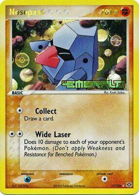 Nosepass #17 — EX Emerald (Reverse Holo)