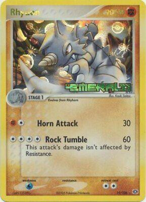 Rhydon #19 — EX Emerald (Reverse Holo)