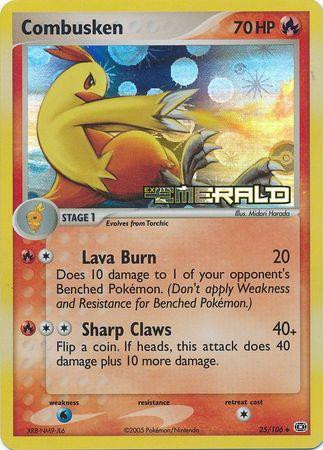 Combusken #25 — EX Emerald (Reverse Holo)