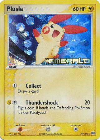 Plusle #39 — EX Emerald (Reverse Holo)