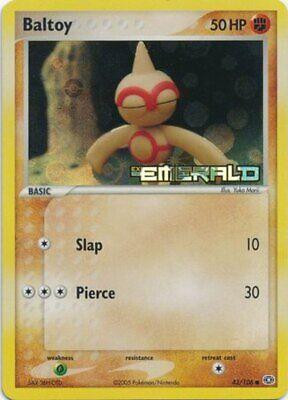 Baltoy #43 — EX Emerald (Reverse Holo)