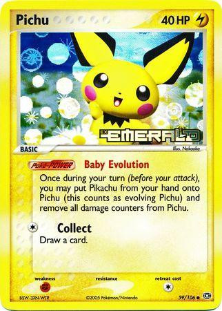 Pichu #59 — EX Emerald (Reverse Holo)