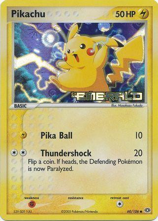 Pikachu #60 — EX Emerald (Reverse Holo)