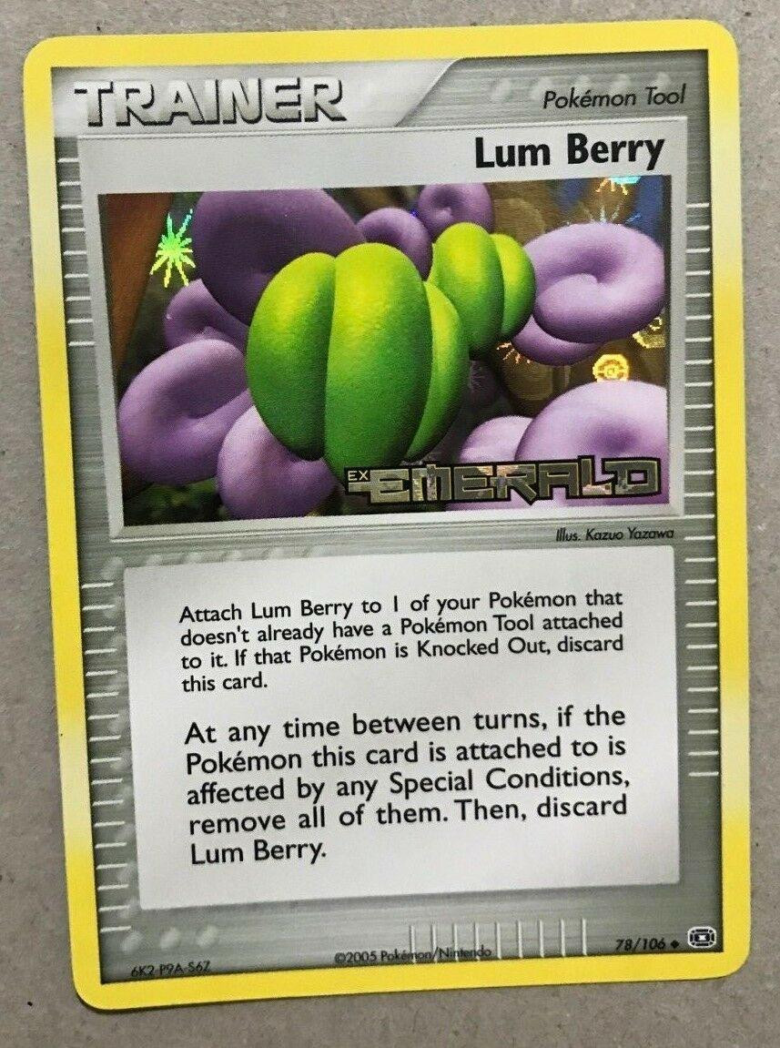 Lum Berry #78 — EX Emerald (Reverse Holo)