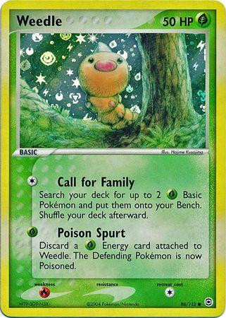 Weedle #86 — EX FireRed & LeafGreen (Reverse Holo)
