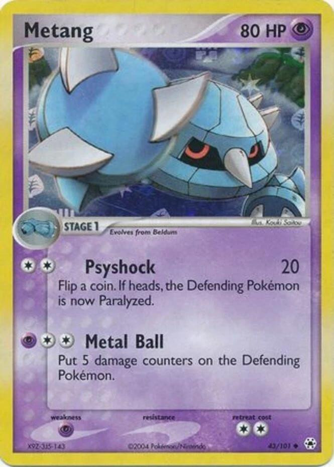 Metang #43 — EX Hidden Legends (Reverse Holo)