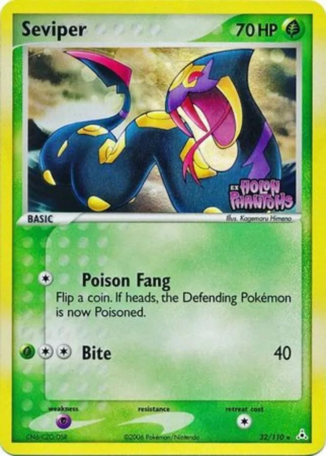 Seviper #32 — EX Holon Phantoms (Reverse Holo)