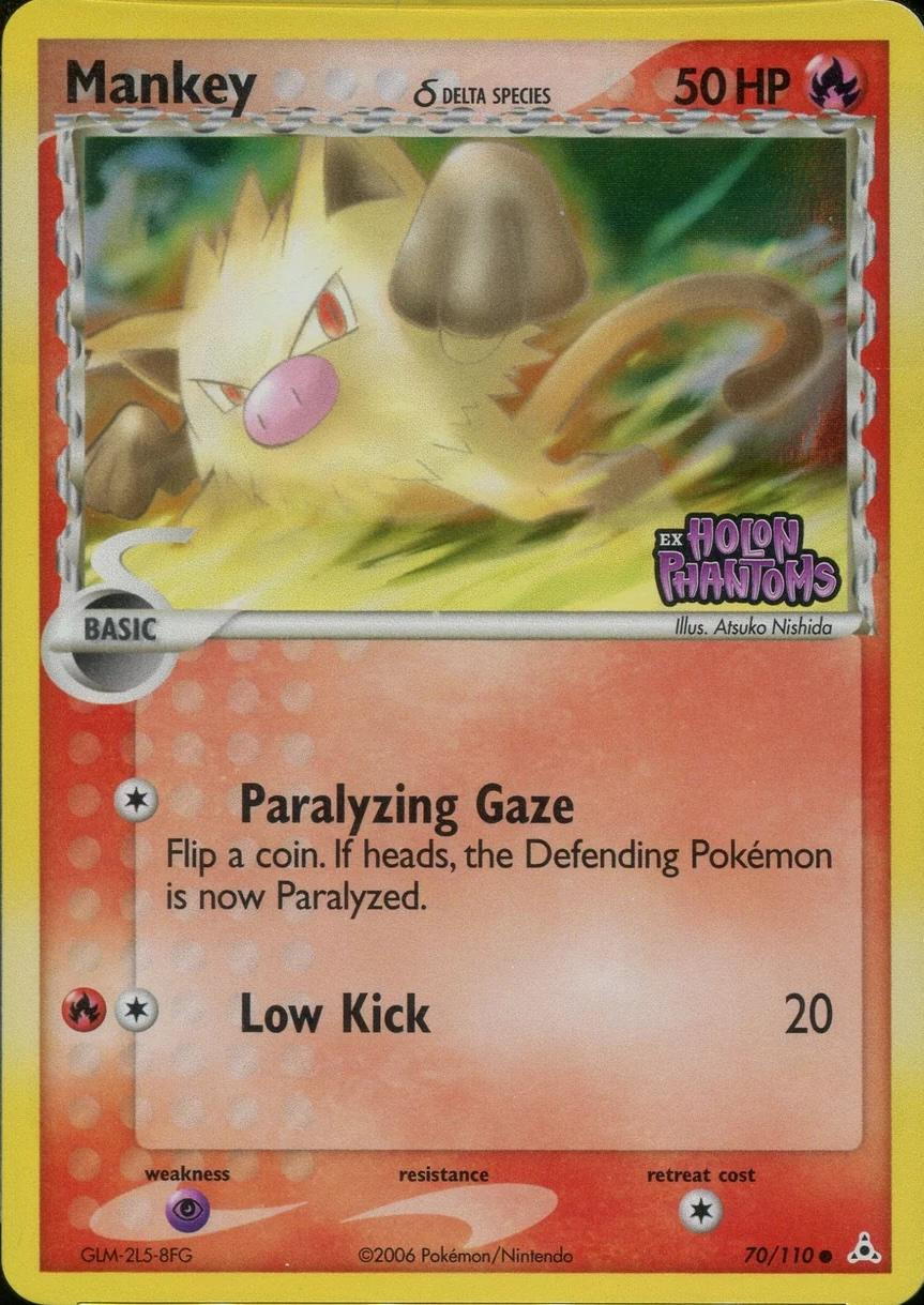 Mankey #70 — EX Holon Phantoms (Reverse Holo)