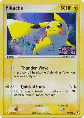 Pikachu #78 — EX Holon Phantoms (Reverse Holo)