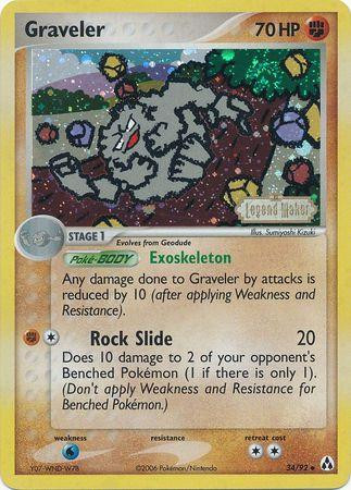 Graveler #34 — EX Legend Maker (Reverse Holo)