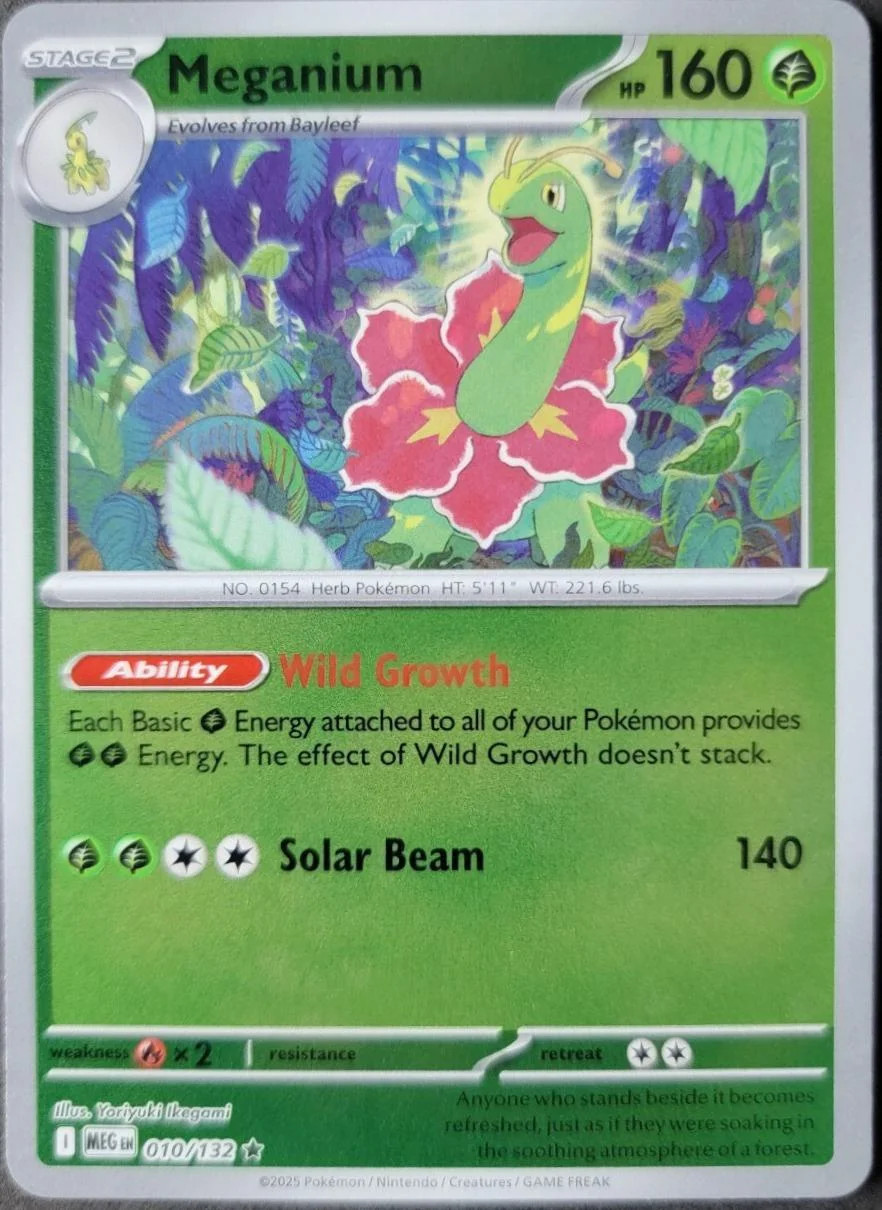 Meganium #010 — Megaevolución (Reverse Holo)