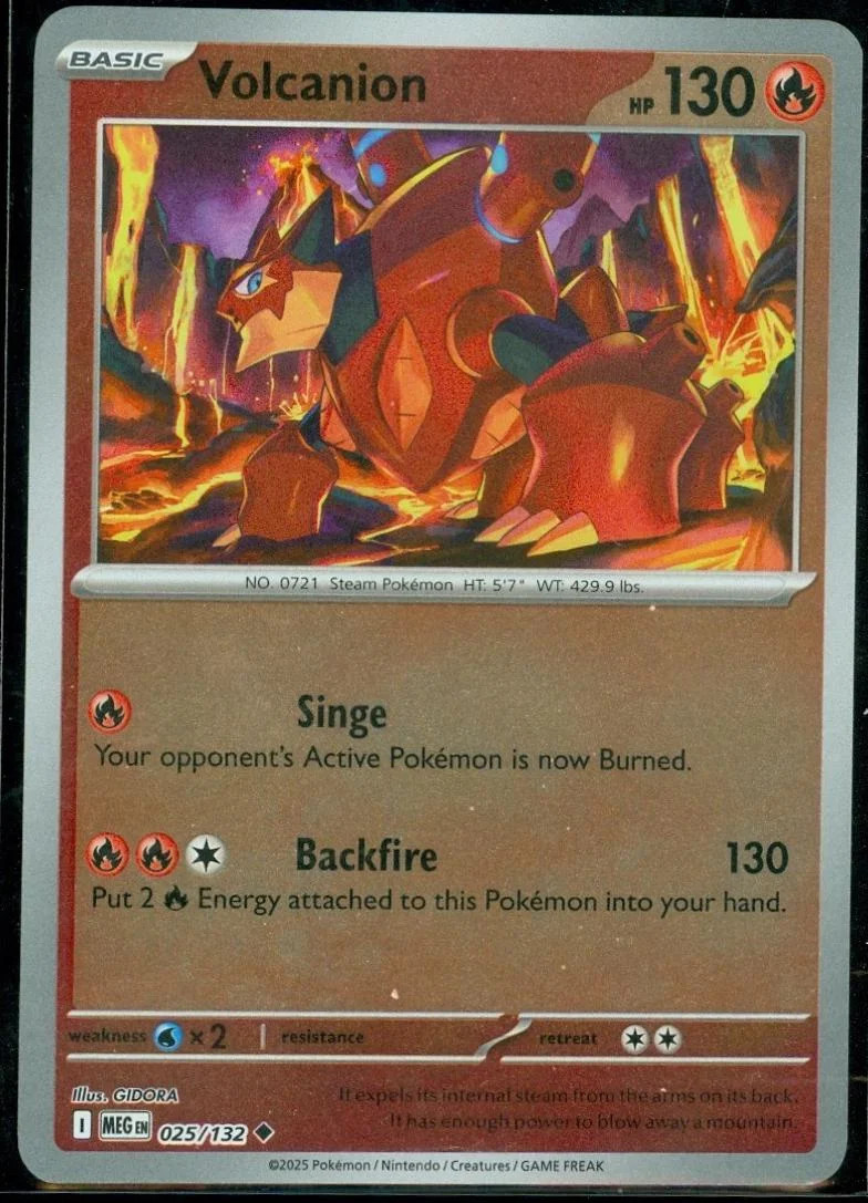 Volcanion #025 — Mega-Entwicklung (Reverse Holo)