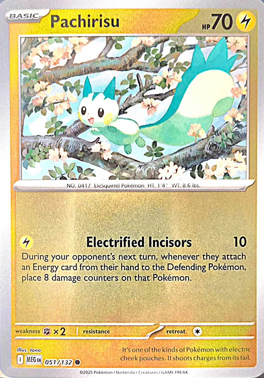 Pachirisu #051 — Mega-Entwicklung (Reverse Holo)