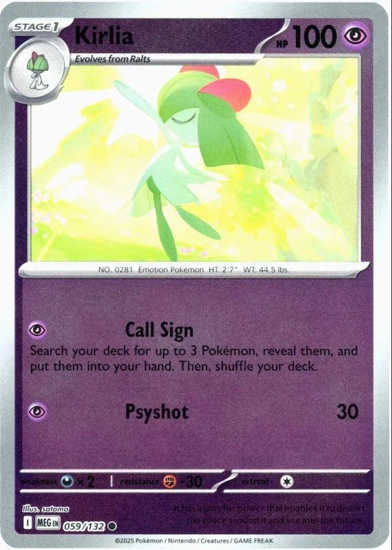 Kirlia #059 — Megaevolução (Reverse Holo)