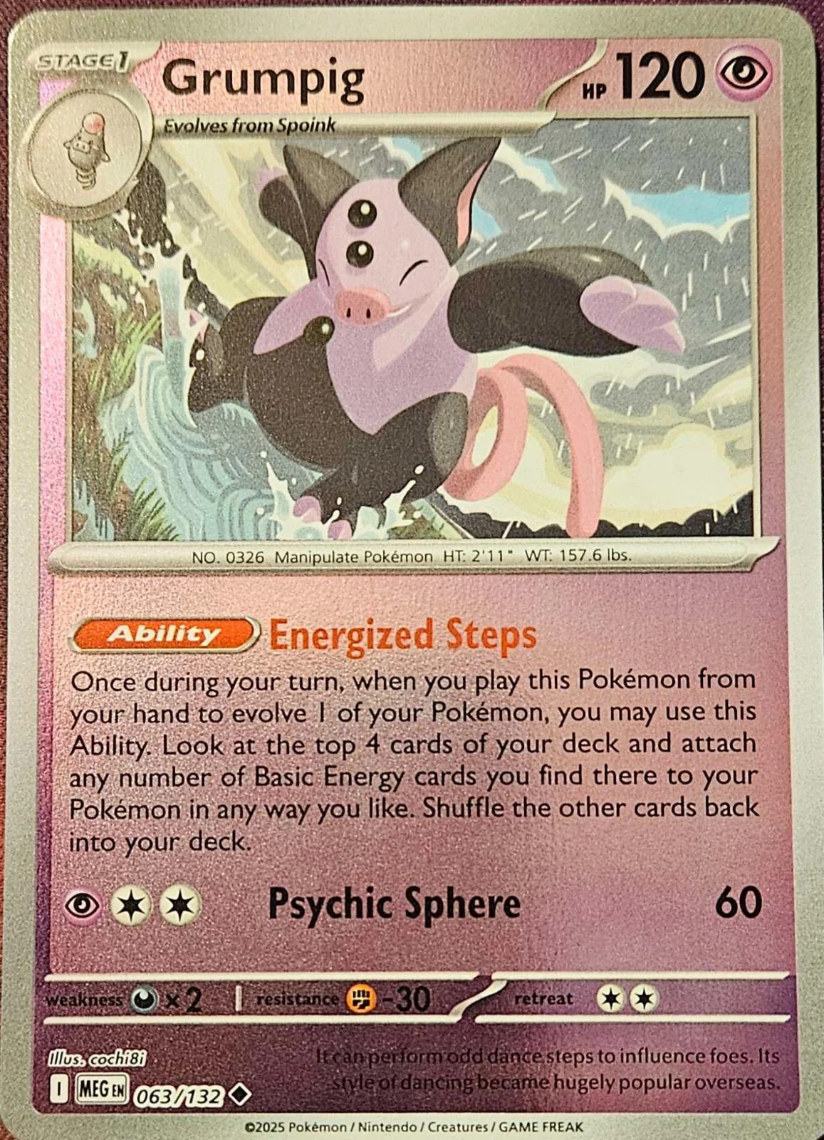 Grumpig #063 — Megaevolución (Reverse Holo)