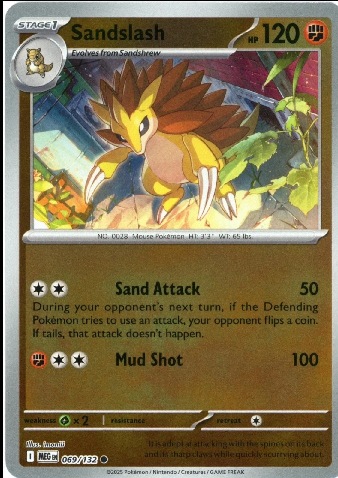 Sandslash #069 — Megaevoluzione (Reverse Holo)