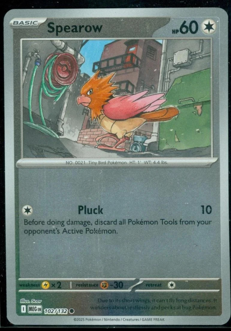 Spearow #102 — Megaevoluzione (Reverse Holo)