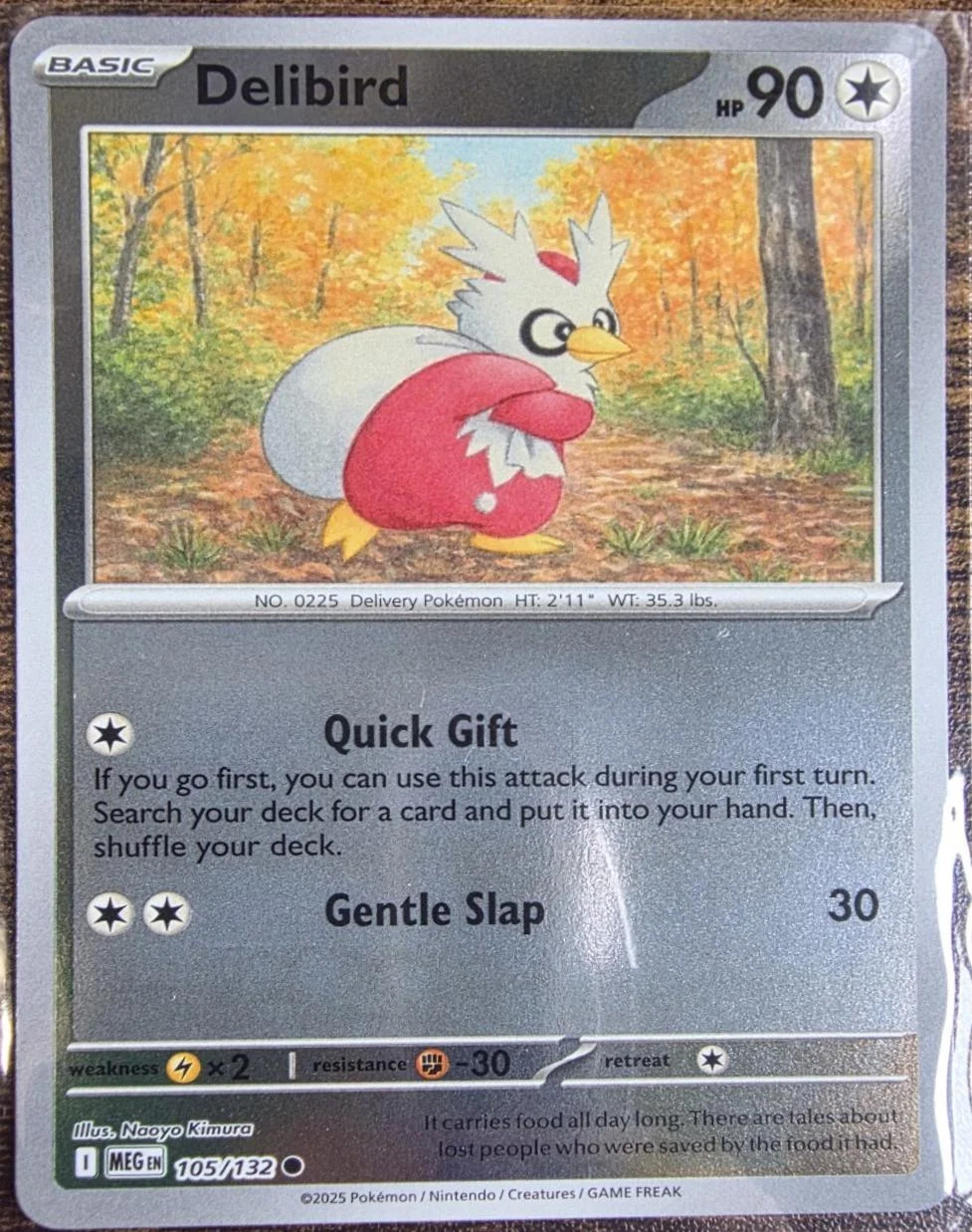 Delibird #105 — Megaevolución (Reverse Holo)