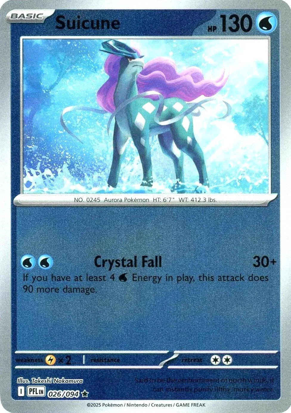 Suicune #026 — Flammes Fantasmagoriques (Reverse Holo)