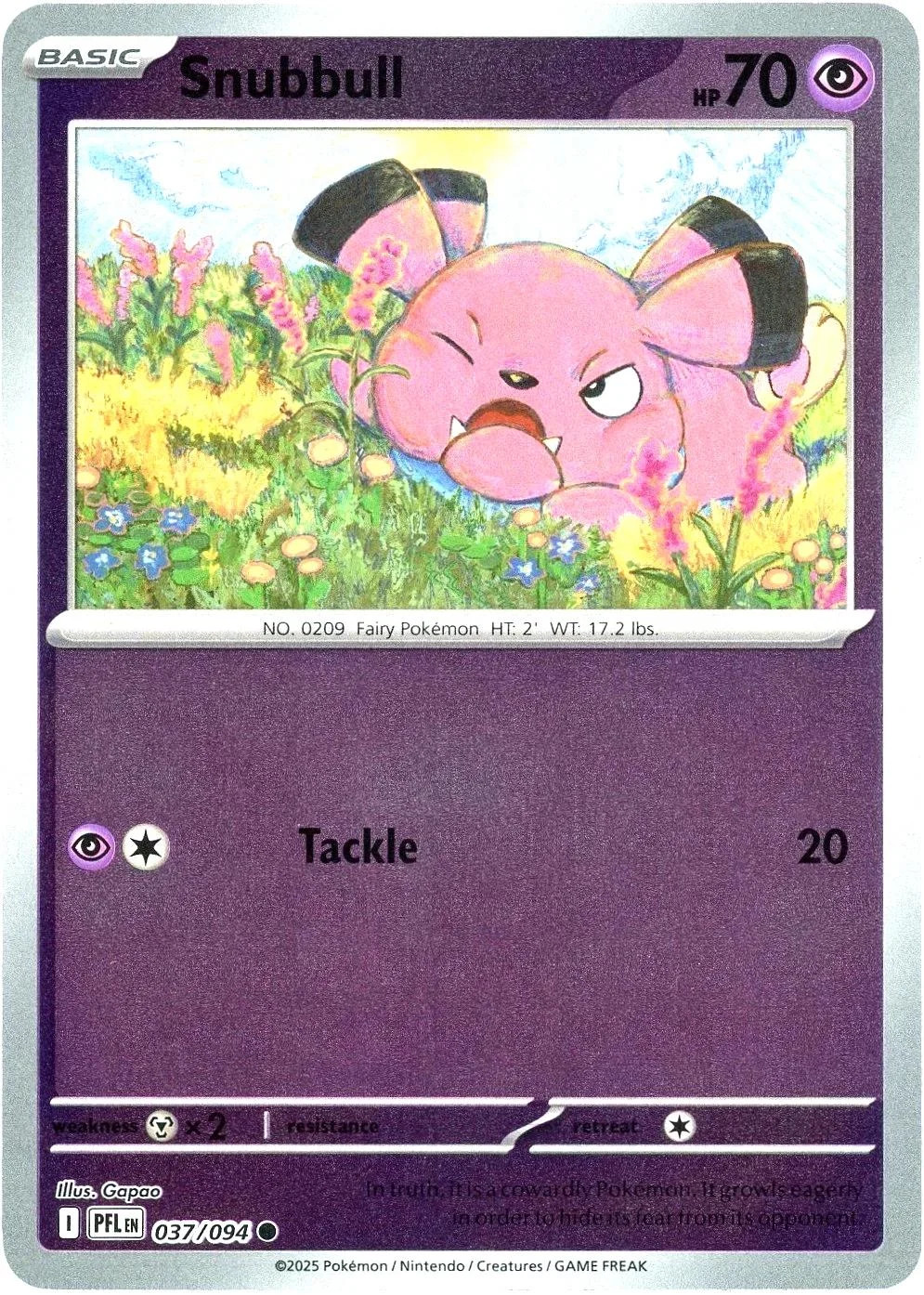 Snubbull #037 — Fogo Fantasmagórico (Reverse Holo)