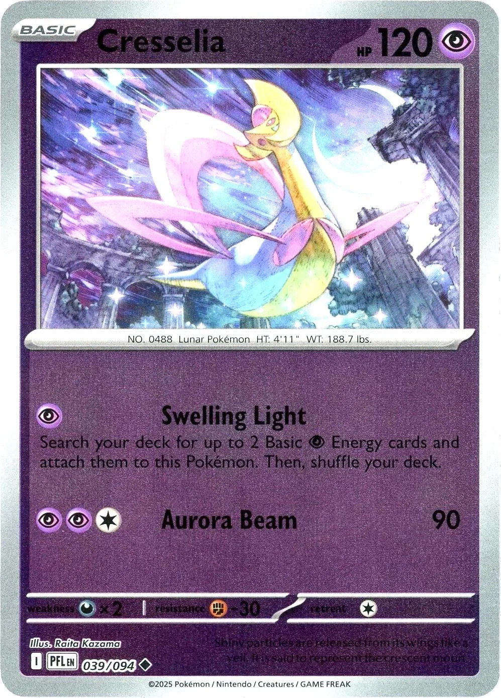 Cresselia #039 — Fogo Fantasmagórico (Reverse Holo)