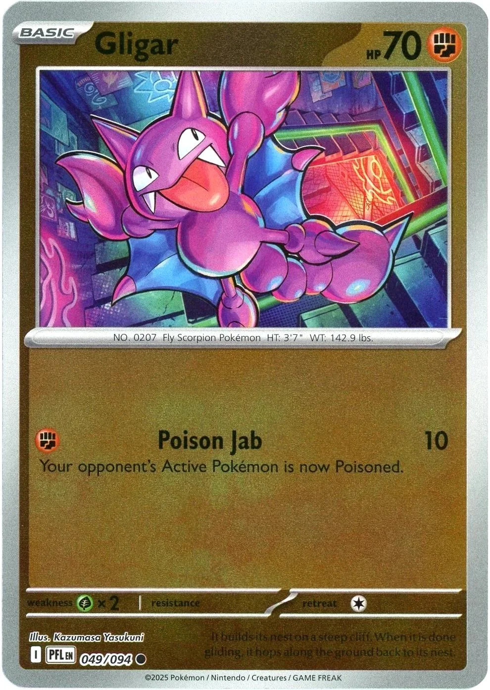 Gligar #049 — Fiamme Spettrali (Reverse Holo)