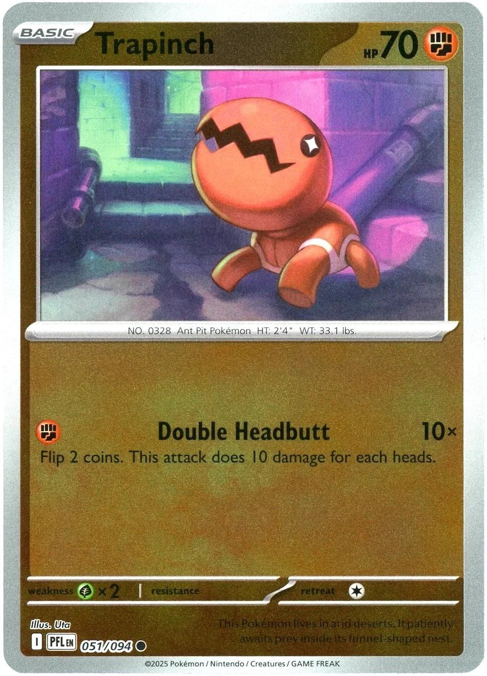 Trapinch #051 — Fogo Fantasmagórico (Reverse Holo)