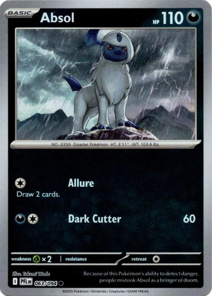 Absol #063 — Fiamme Spettrali (Reverse Holo)