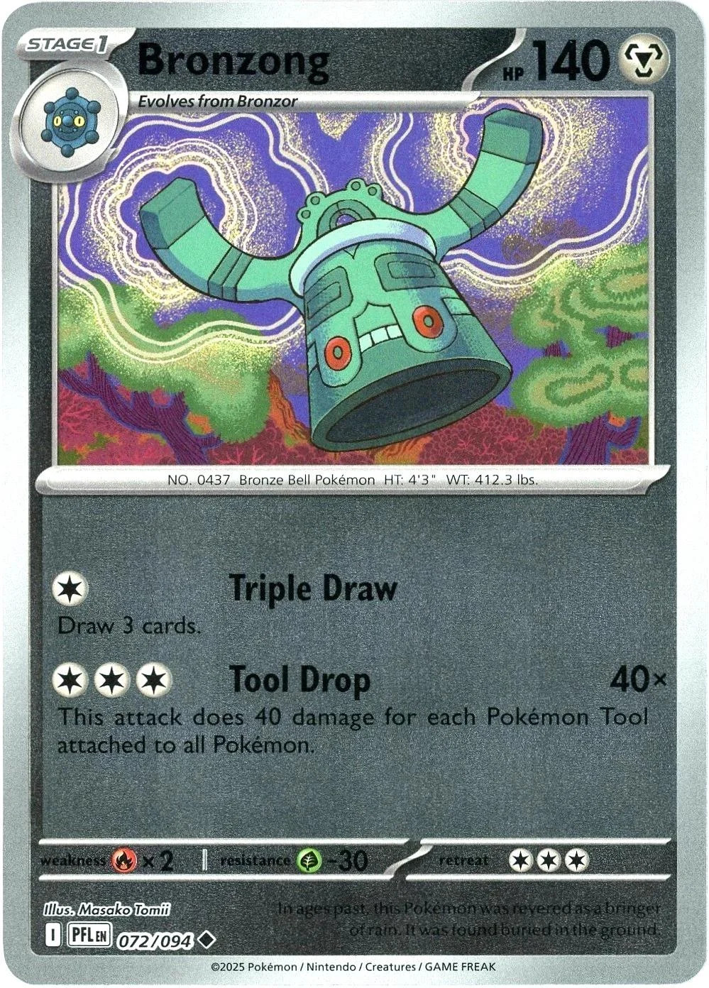 Bronzong #072 — Fiamme Spettrali (Reverse Holo)