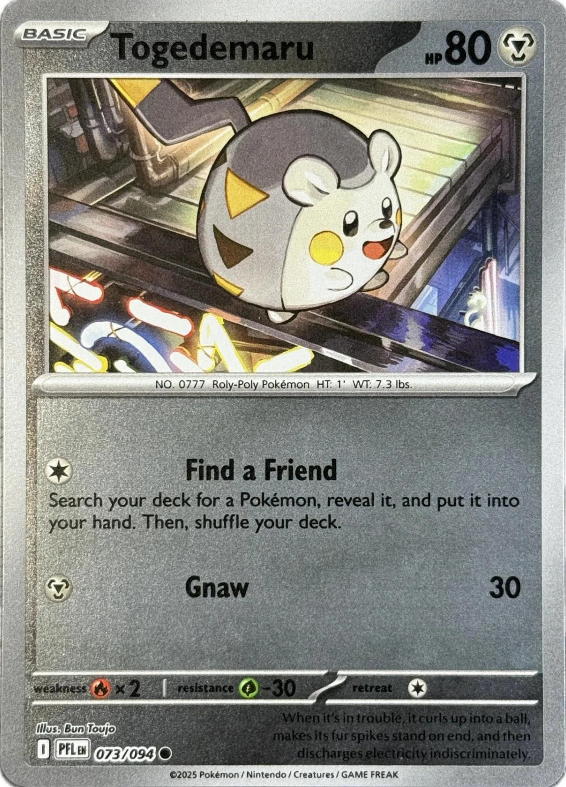 Togedemaru #073 — Fogo Fantasmagórico (Reverse Holo)