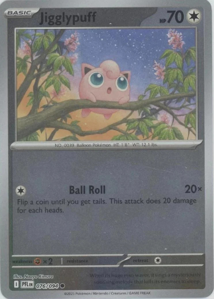 Jigglypuff #076 — Fogo Fantasmagórico (Reverse Holo)