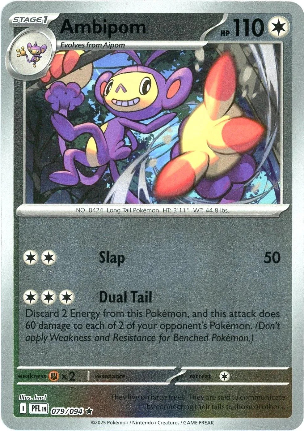 Ambipom #079 — Fiamme Spettrali (Reverse Holo)