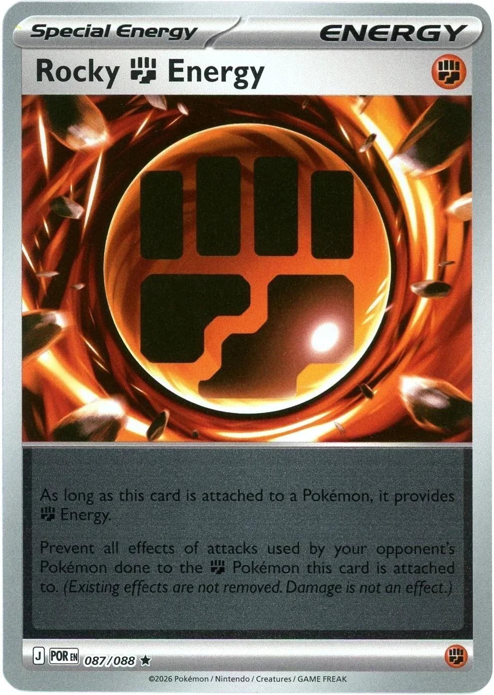 Energia Fighting Rochosa #087 — Equilíbrio Perfeito (Reverse Holo)