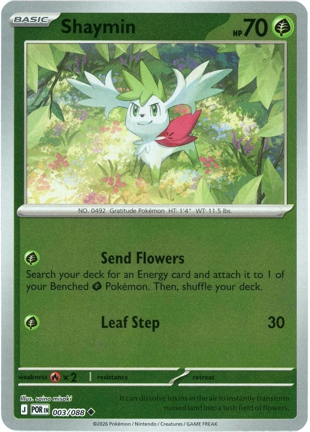Shaymin #003 — Equilibrio Perfecto (Reverse Holo)