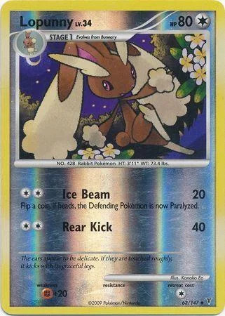 Lopunny Lv.34 #63 — Supreme Victors (Reverse Holo)